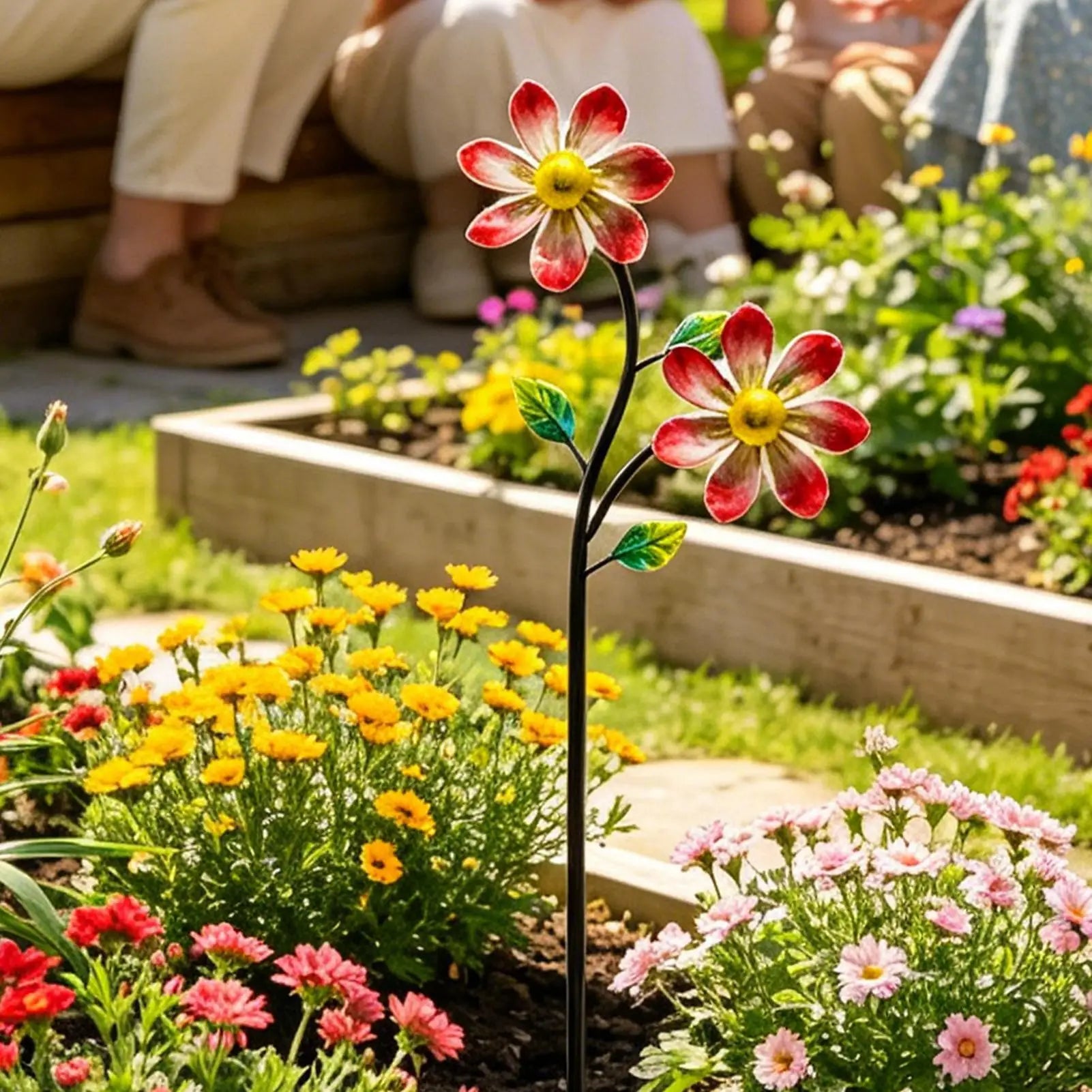 Windmill For Yard Decorative Flower Stake Lawn Decor Windmills For The Yard Garden For Porch Lawn Pathway Walkway Landscape Qme