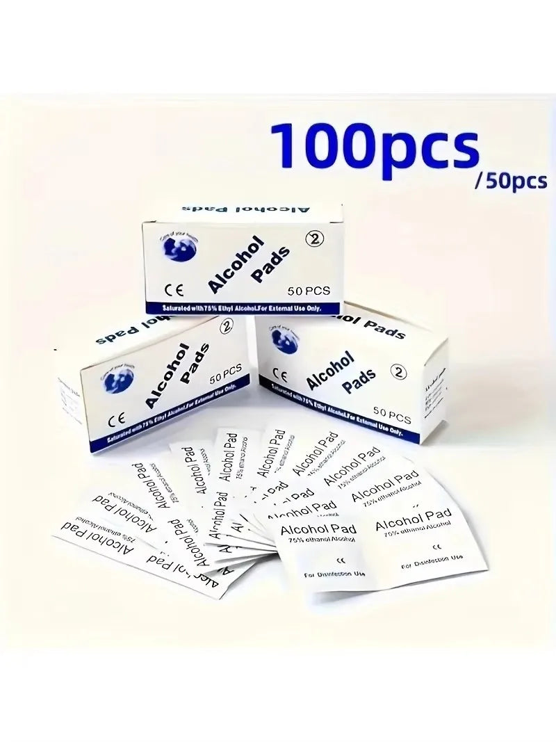 Disposable disinfection car interior cleaning wound treatment essential for home, 75% alcohol disinfection cotton paper Qme 100pcs