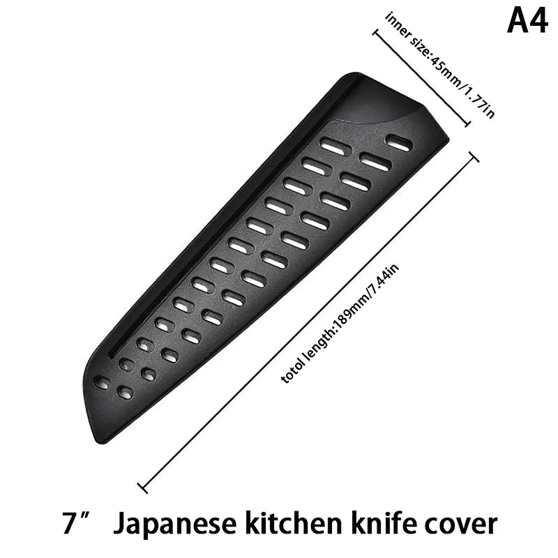 Kitchen Knife Sheath Black Plastic Knife Covers Knife Blade Protector Cover Edge Guards Case Boning Fruit Bread Chef Knife Tool. Qme A4