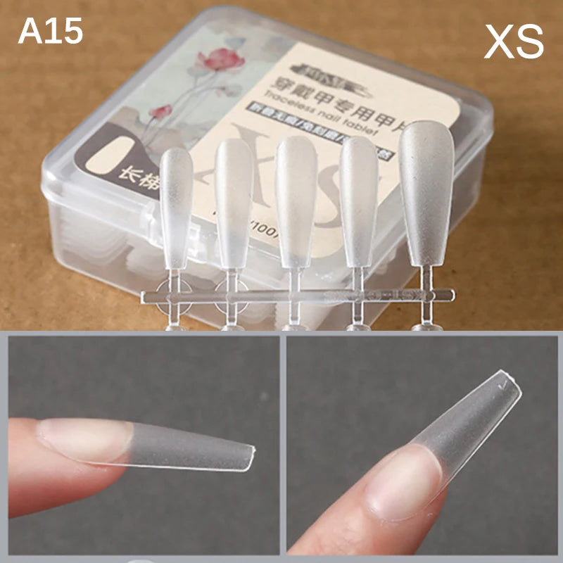 Box False Nails Press Coffin Artificial Clear Fake Nail Tips Qme A15
