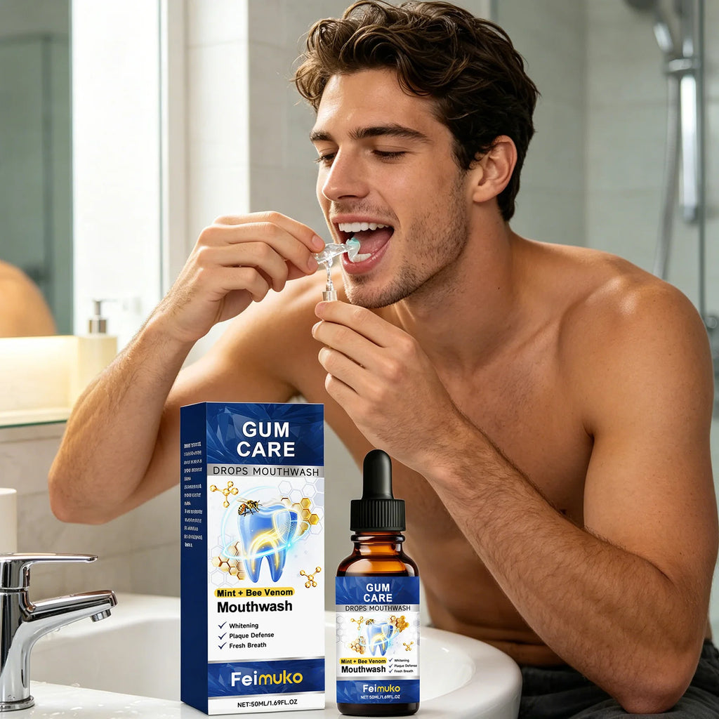 Bee Venom Mouthwash Remove Mouth Odor Reduce Yellowing Tooth Stains Cleaning Gum Refreshing Portable Oral Hygiene Care Liquid Qme