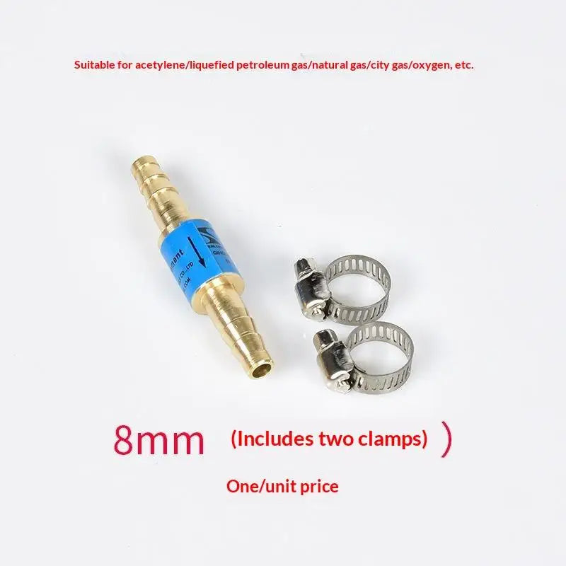 6mm/8mm/10mm Pipe Flashback Arrestors Acetylene Oxygen Propane Fuel Check Safety Valve Tube Flashback Arrester With Pipe Clamps Qme A2