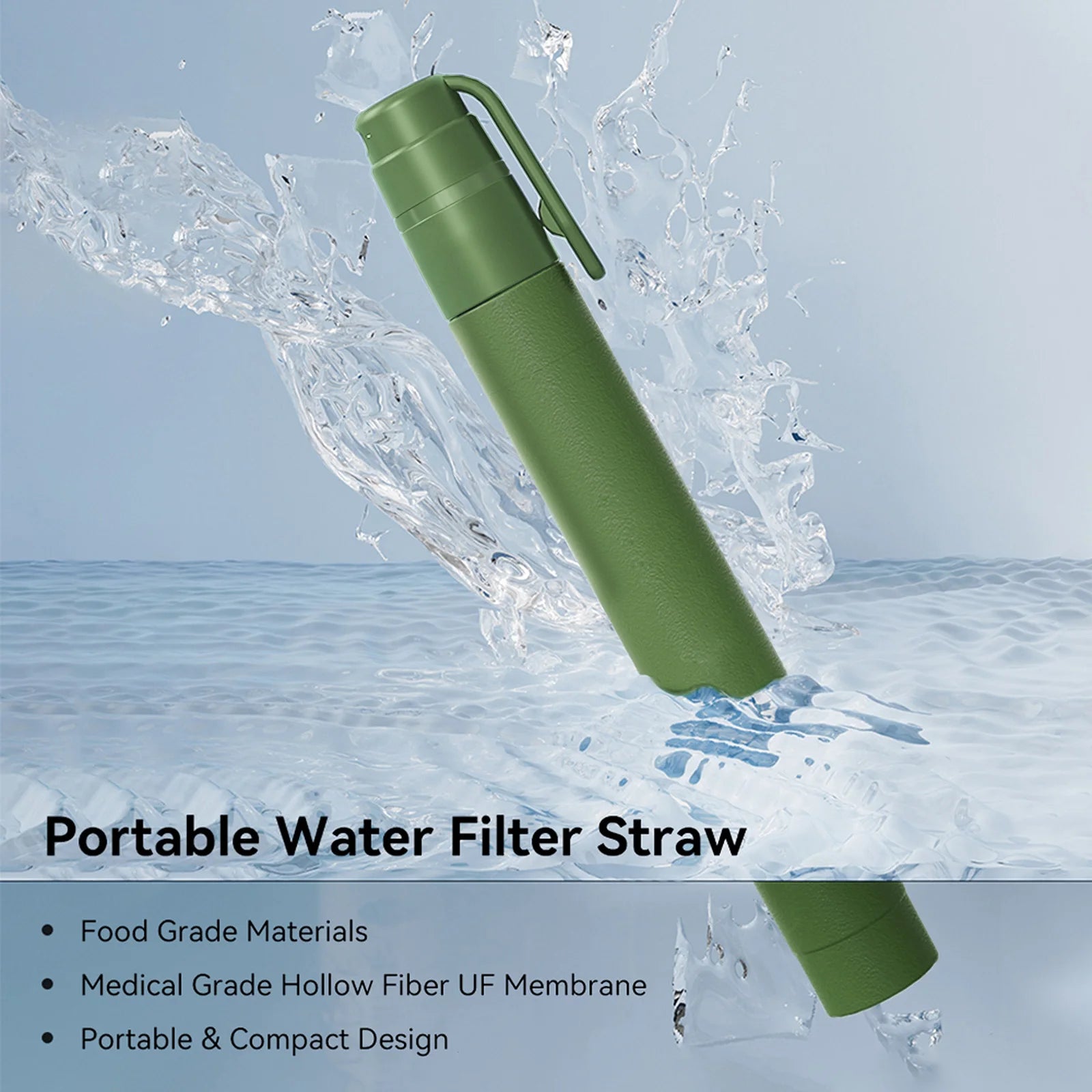 Outdoor Mini Water Filter Straw Emergency Portable Water Filtration System for Camping Hiking Travel 1/2/3/4pcs Qme