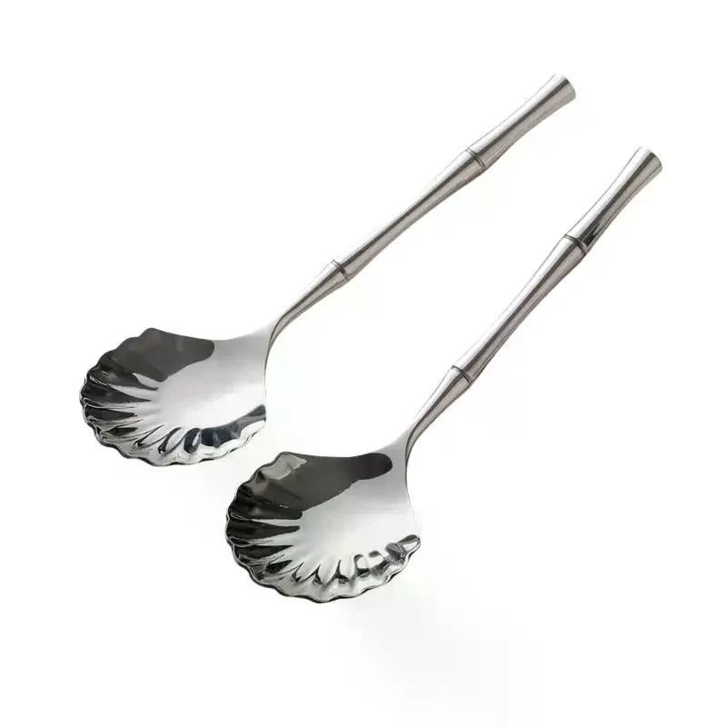 Dessert Stirring Spoon Stainless Steel Seashell Coffee Spoon Unique Design Teaspoon Elegant Afternoon Tea Present Qme