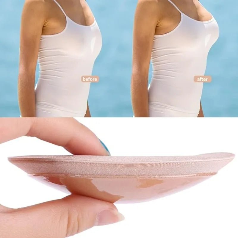Chest Push Up Sticky Bra Thicker Sponge Pads Breast Lift Enhancer Qme