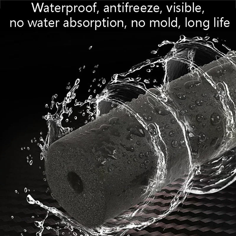 1.8M Sponge Rubber Pipe Black Waterproof Pipeline Holder Thermal Insulation Tubular Protective Sleeve For Air Conditioning Qme