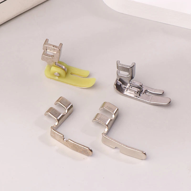 Sewing Machine Zipper Presser Foot Iron Plastic Left Right Hole Qme