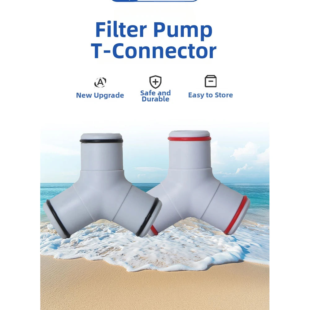 For Intex Pool Hose Connector Adapter 32mm Three-way Swimming Pool Filter Pump 1Pc Pool Accessory Replacement Pipe Qme