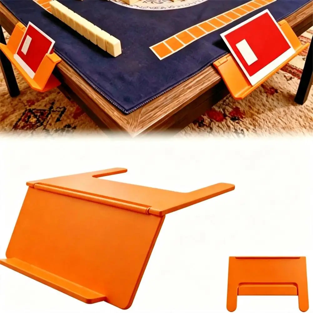 Mahjong Card Holder Table Space-saving Board Games Under Mat Slide Qme Orange