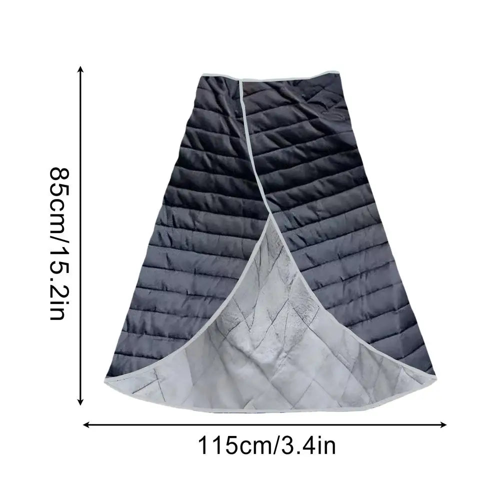 Winter Motorcycle Leg Cover Comfortable Windproof Thickened Motorcycle Leg Protector Wind Guard for Adults Men Women Outdoor Qme Black