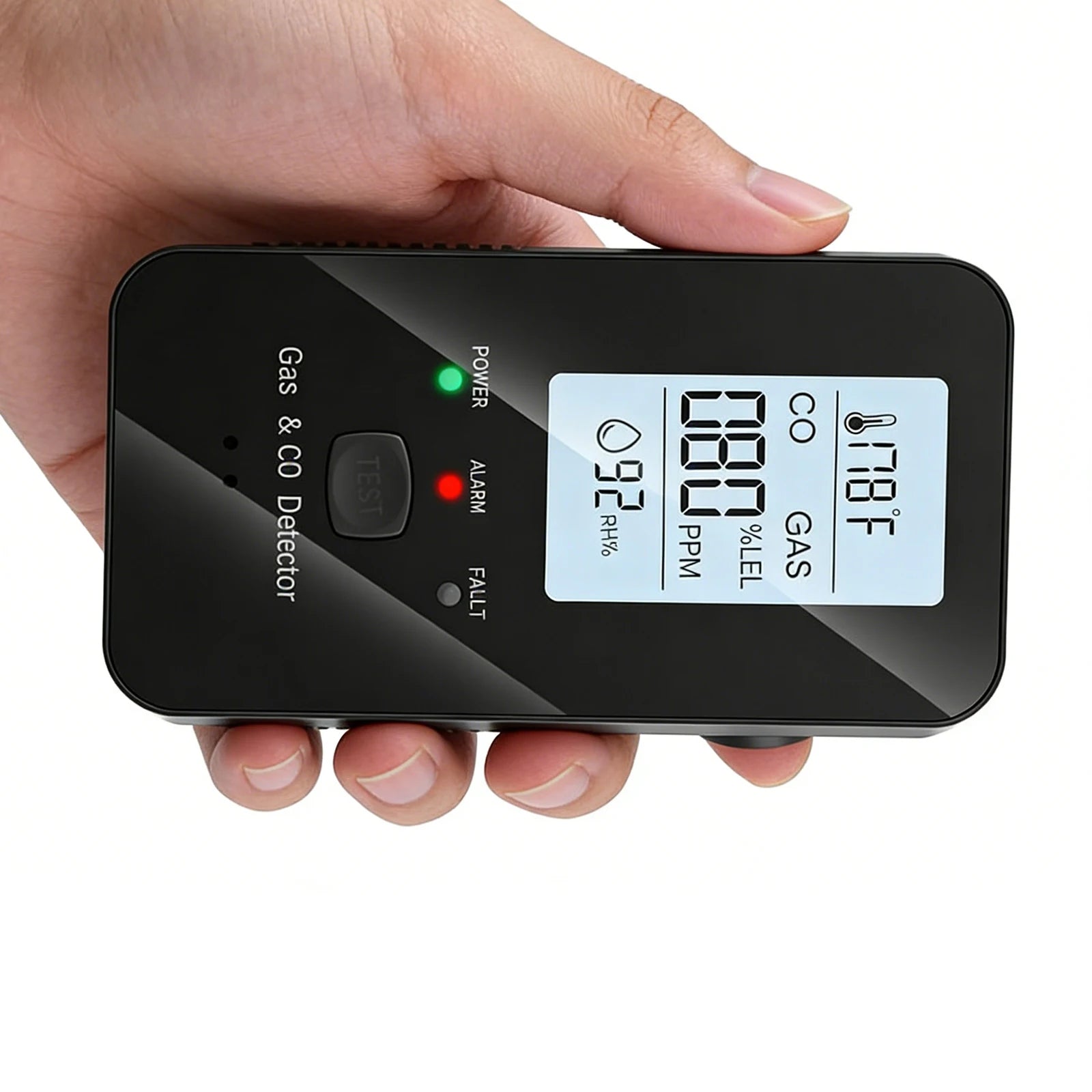 Combination Natural Gas Detector & Carbon Monoxide Detector, 4-in-1 Carbon Monoxide Alarm,Propane,Methane for Home,RV,Apartment Qme