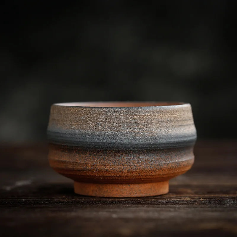 Handmade Coarse Pottery Master Cup Vintage Kiln-changed Tea Tasting Qme <200ml 80ml 3