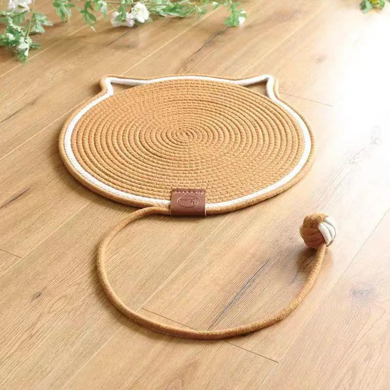 Cat Scratching Board Pet Supplies Indoor Round Shape Scratcher Mat Qme A4