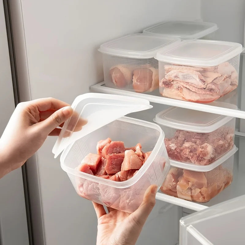 1 Refrigerator Storage Box Frozen Preservation Lid Sealed Refrigerated Qme