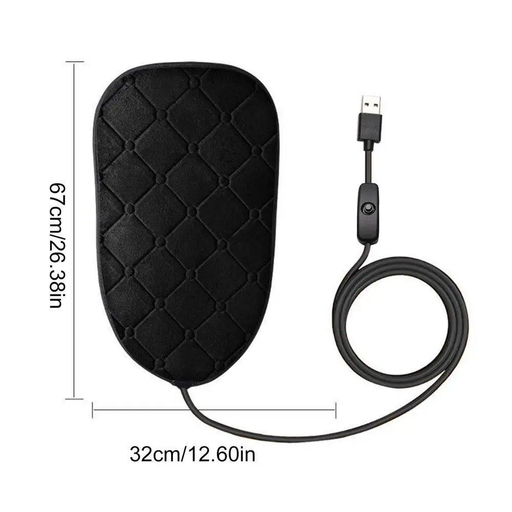 Motorcycle Seat Cushion Motorbike Heating Seat Pad Cold Weather Scooter Cushion for Dirt Bike ATV Snowmobile Road Trip Touring Qme Black