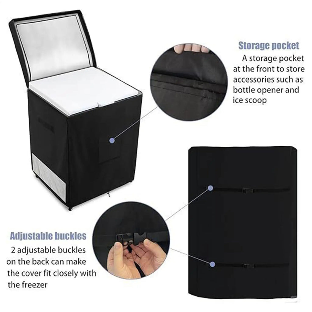 Outdoor Freezer Cover Chest Dust Protector Waterproof Oxford Fabric Qme