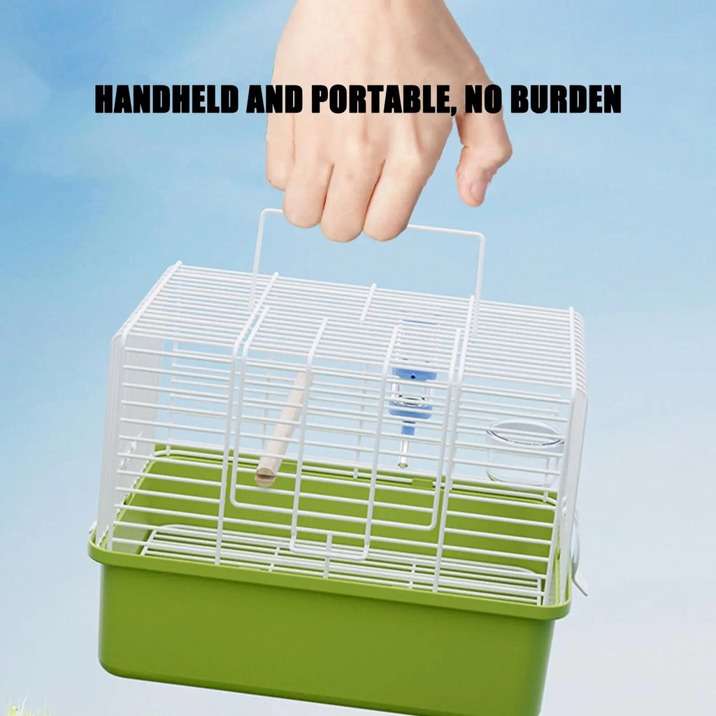 Bird Cages Parakeets Portable Large Space Carrier Handle Parrot Beaks Qme