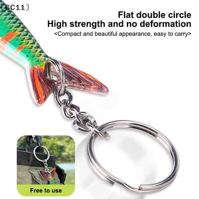 Zinc Alloy Fish Shaped Bottle Opener Keychain Lifelike Look Sturdy Qme