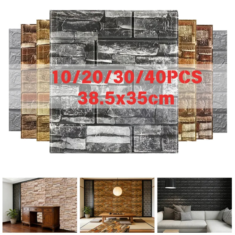 38 5cmx35cm Rustic Brick Wall Sticker Anti Dirt Waterproof Self Qme