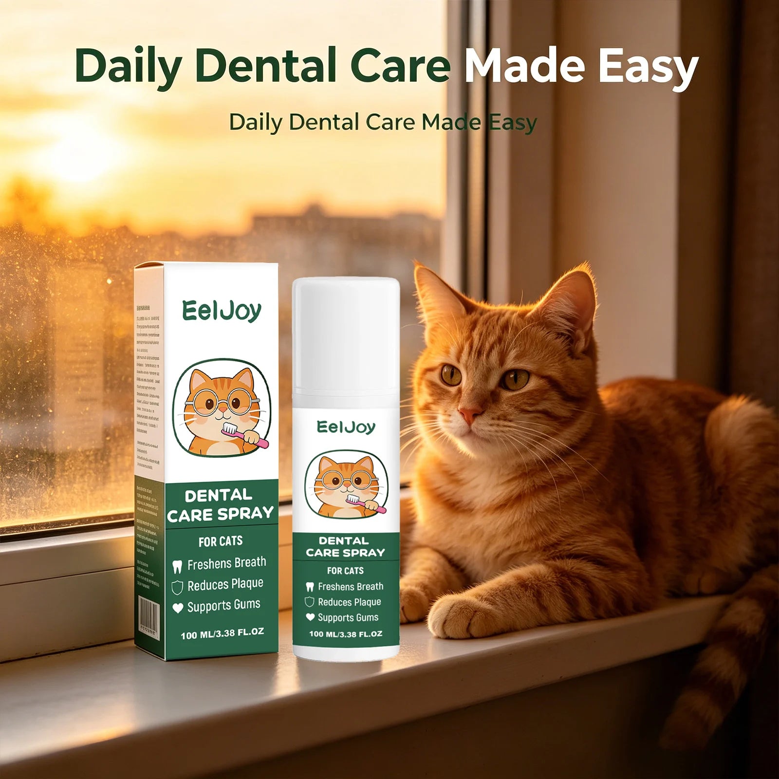 Cat Dental Care Spray Removing Dental Plaque Freshing Breath Reducing Bacterial Growth Support Gum Healthy Pet Oral Care Spray Qme