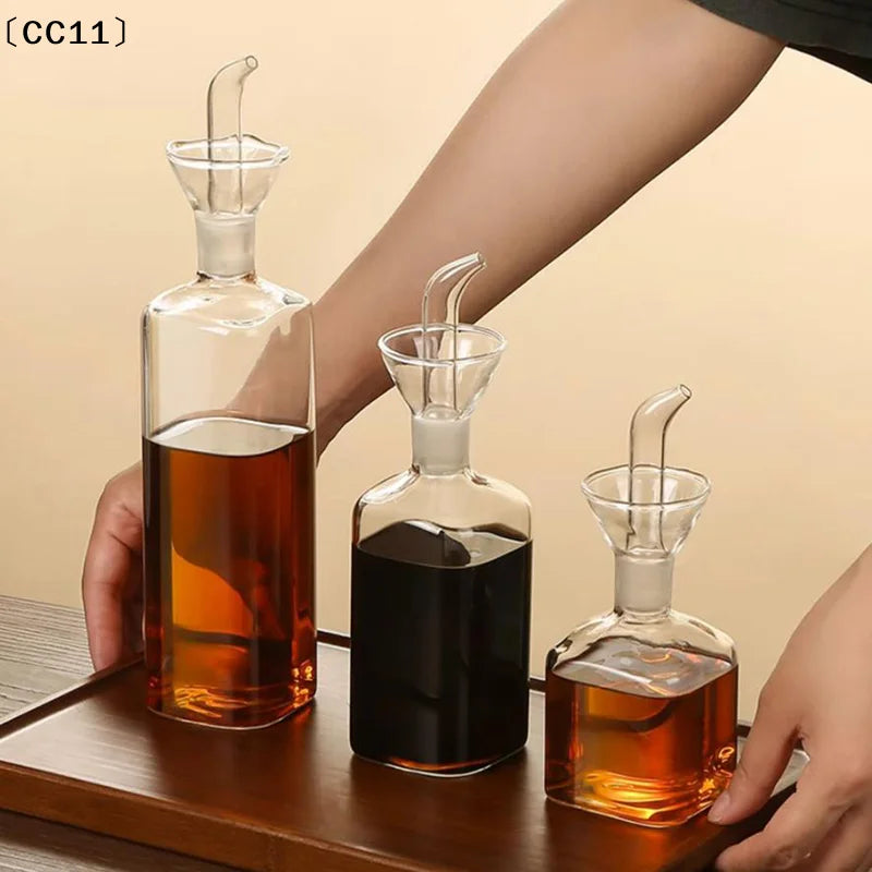 Borosilicate Glass Oil Pot Household Leak-proof Vinegar Pots Kitchen Qme