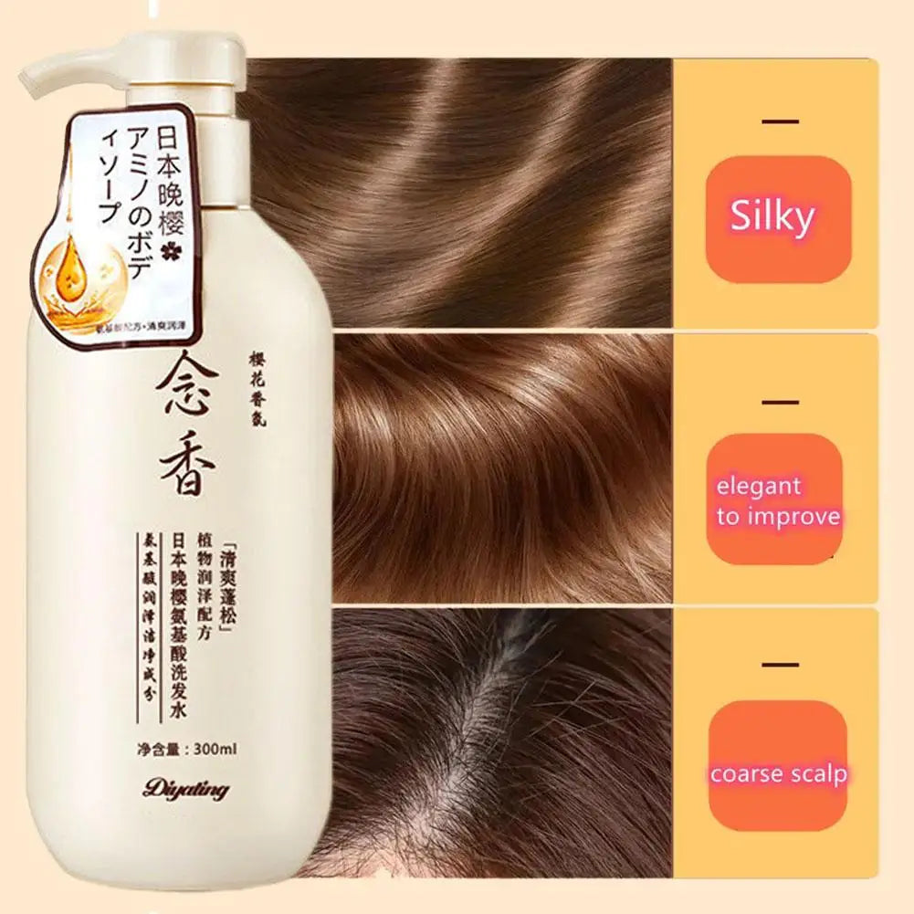 300ML Japanese Shampoo And Conditioner & Body Wash, Amino Acid Fragrant Japanese Shampoo, Japan Evening Shampoo Hair Care Qme