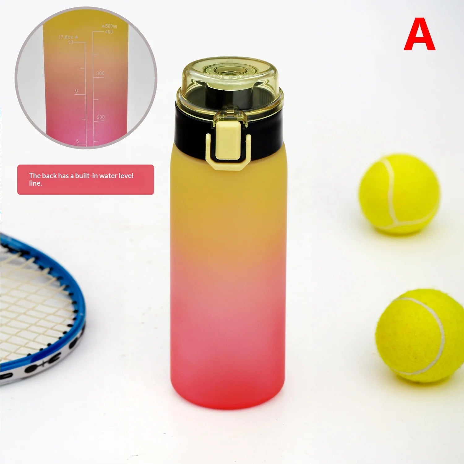 Gym Outdoor Travel Daily Use Gradient Sports Water Bottle Portable Qme A 500
