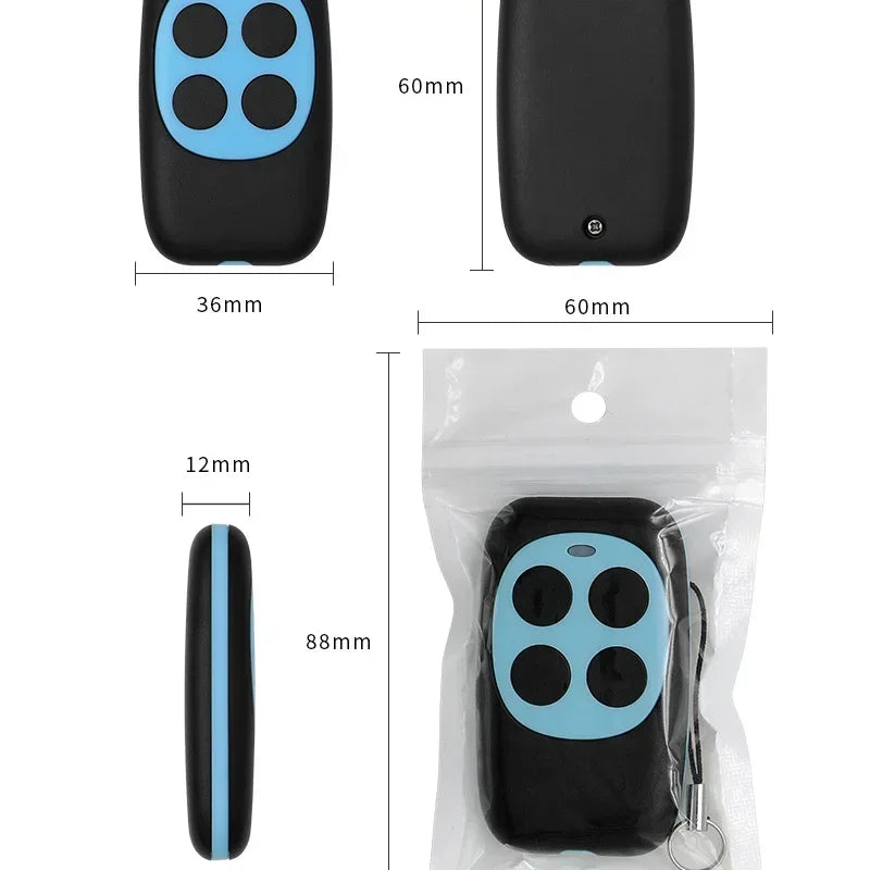 433 MHz RF Remote Control Copy 4 Channel Cloning Duplicator Key Fob A Distance Learning Electric Garage Door Controller Qme