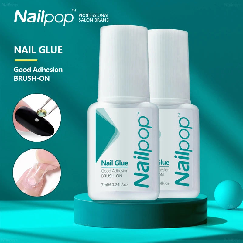 Nailpop Nail Glue False Tips Glitter Acrylic Art Adhesive Manicure Qme nail glue 2pcs China Mainland