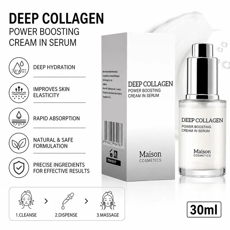 Deep Collagen Cream Serum Face Essence Hydrating Nourish Repair Skin Qme