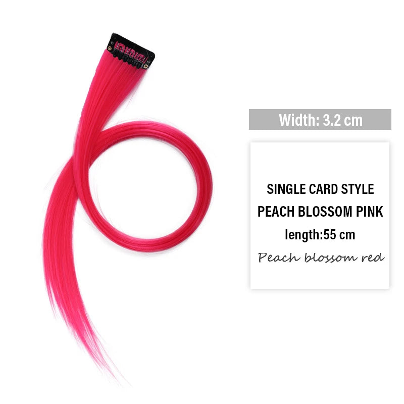 Colored Clip-in Hair Extensions High-temp Matte Fiber Seamless