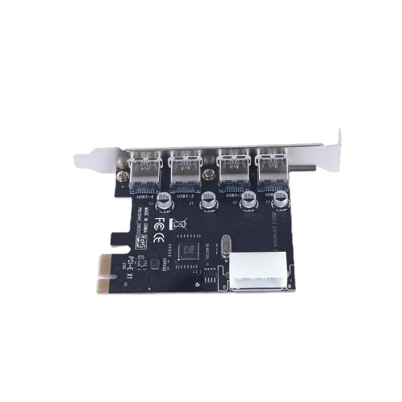 USB 3.0 PCI-E Expansion Card Adapter 4 Port USB 3.0 Hub Internal Header USB 3 To PCIE PCI Express Adapter Card Qme