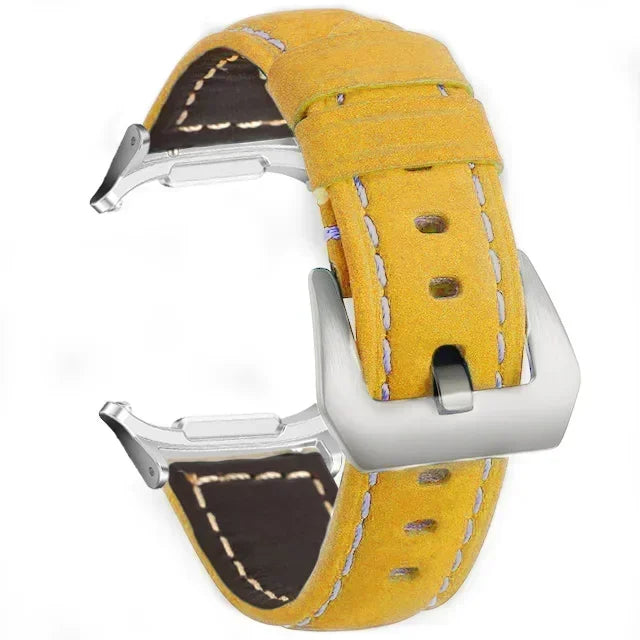 No Gaps Leather Strap for Samsung Galaxy Watch 7 Ultra 47mm Bracelet Wristband for Galaxy Watch Ultra Band Replacement Correa Qme Kahi-S Watch 7 Ultra 47MM