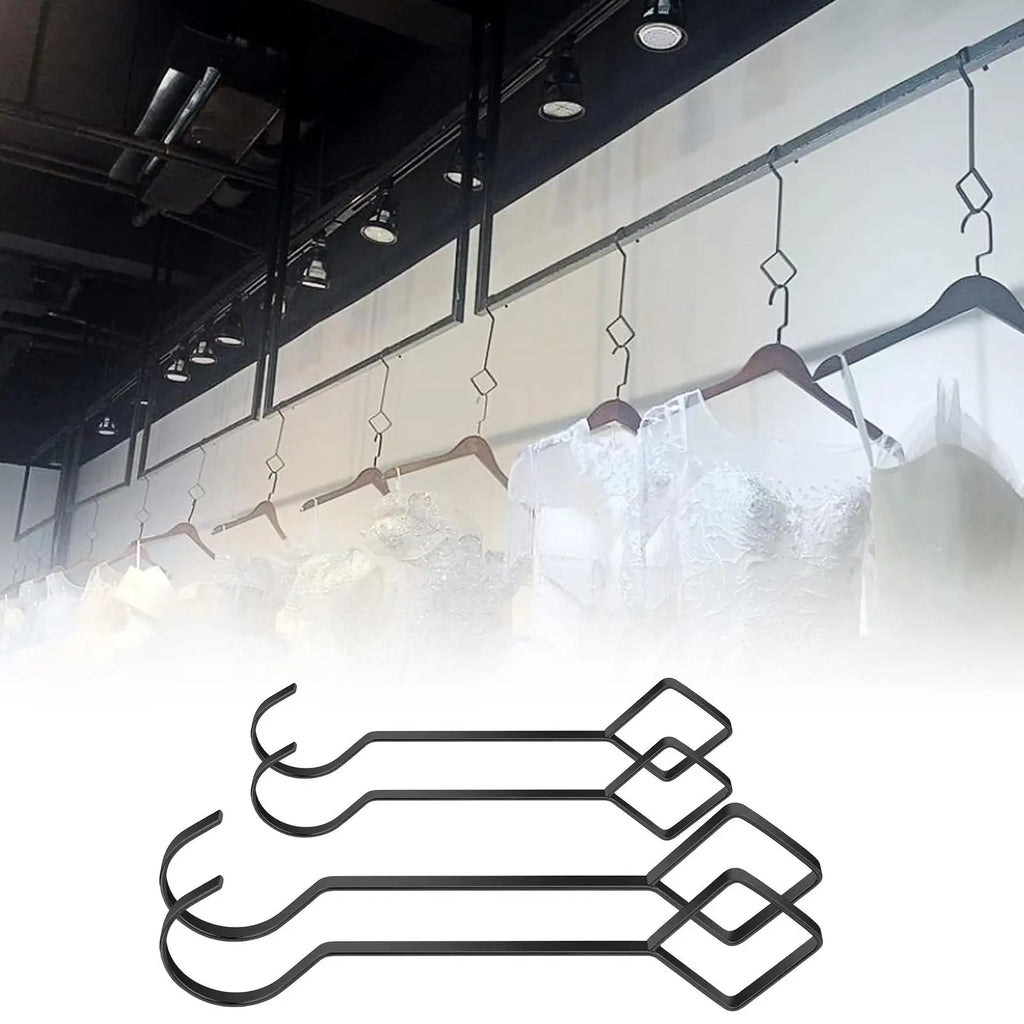 Plant Hanger Hook Metal Heavy Duty Plant Extension Hooks Home Decoration 4 Pieces Flower Organizer Accessory for Outdoor Lights Qme