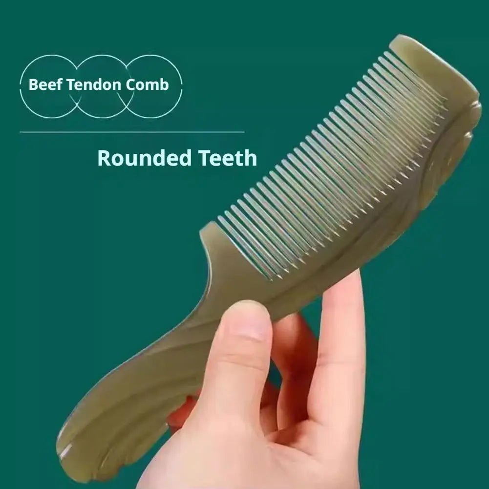 Fine Tooth Comb Horn Hand Made Polished Hair Anti Static Massage Qme