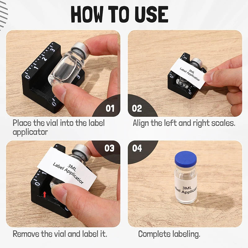 1 Application Sticker Alignment Tool Time-saving Reusable PET Vial Qme