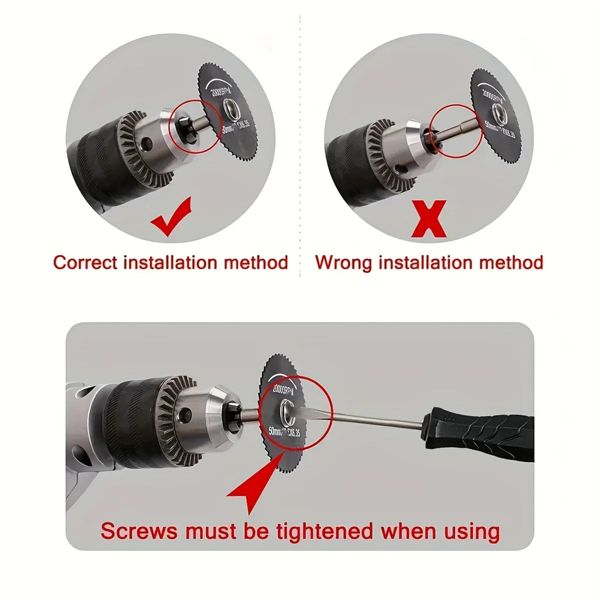 6-Piece High Speed Steel Mini Saw Blade Combination - Durable and Wear-resistant for Wood, Plastic and Metal, with Mandrel Qme