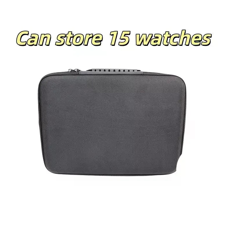 Watch Carry Box Hard-shell 15 Slots Storage Organizer Case Fit Large Qme Default Title
