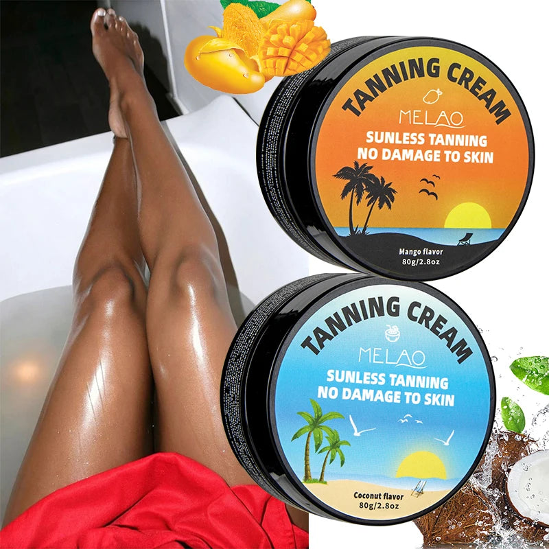 MELAO Sunless Self Tanning Cream For Body, Sunless Tanning Lotion For Men & Women Qme