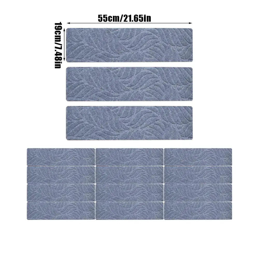 Staircase Step Treads Peel Stick Wooden Steps 15 Non-skid Safety Rug Qme Light Grey 55x19cm China Mainland
