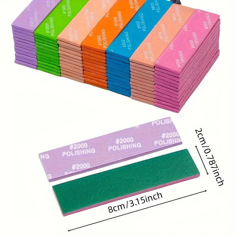 9-Piece Wet/Dry Silicon Carbide Sandpaper and Sponge Set - Heavy Duty #400 to #2000 Mesh Multi-Mesh Grinding and Polishing Kit Qme