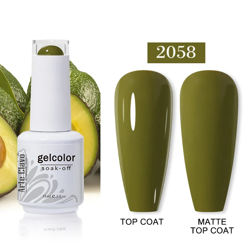 Arte Clavo15ml Gel Nail Polish Art 65 Colors Colorful Soak Off UV