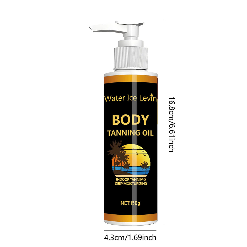Body Tanning Oil, Containing Coconut Oil for Deep Hydration, Sunless Tanning Qme