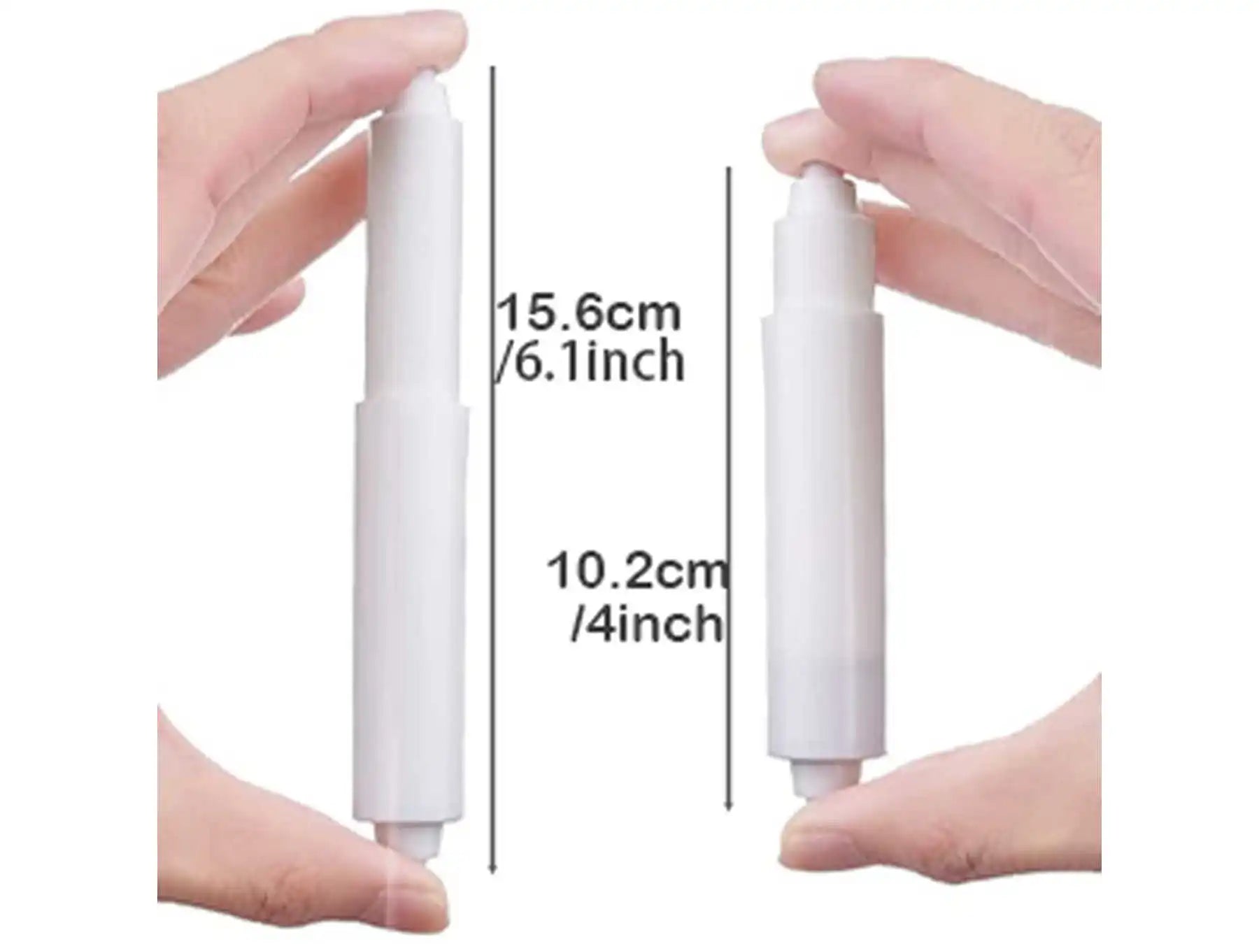 Spring-loaded continuous roll toilet paper holder - Automatic paper roll replacement system, easy to install without tools Qme