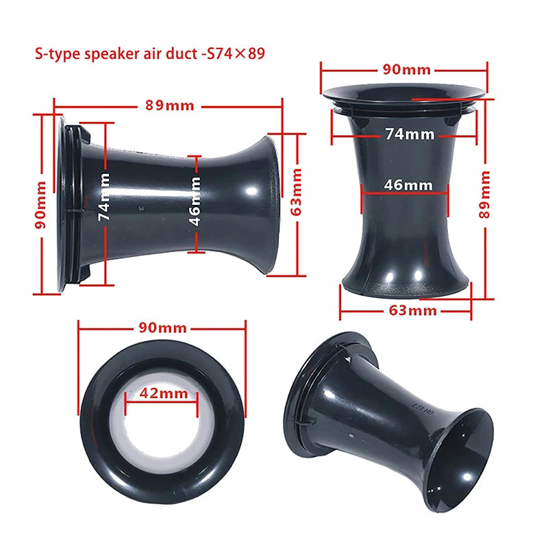 Speaker Bass Tube Accessories Reflex Port Plastic Car DJ Subwoofer Qme 76x87