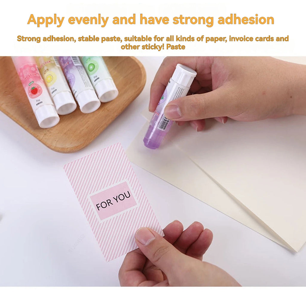 1-4 Pcs Cute Colorful Style Glue Stick High Viscosity Glutstick Solid Glue Paper Sticker Stationery Office Supplies Qme