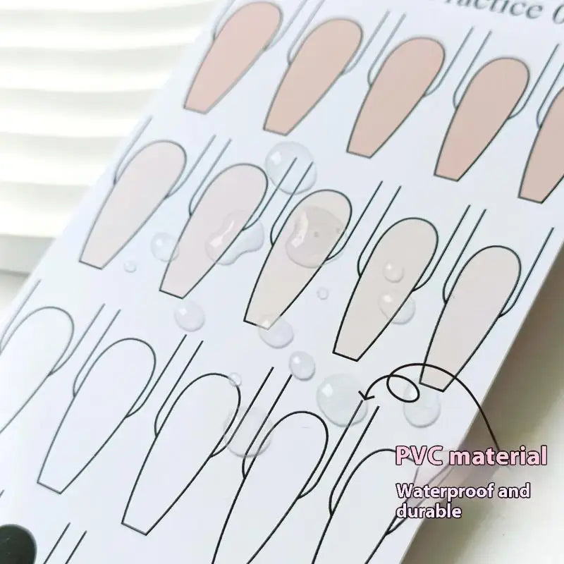 Watercolour Nail Art Practice Trapezoidal Oval Square Shape Qme