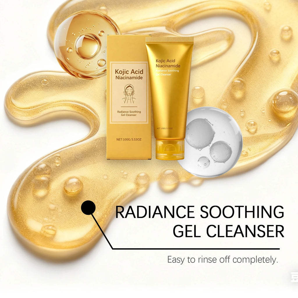 Radiance Soothing Gel Cleanser Skin Cleansing Brightening Hydrating Repair Face Foam Daily Cleanser for Sensitive Skin Skincare Qme