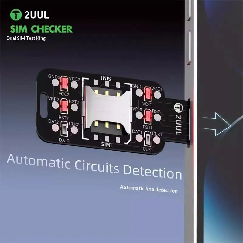 2UUL Dual SIM Card Tester LED Indicator Fast Detection Device Phone Qme
