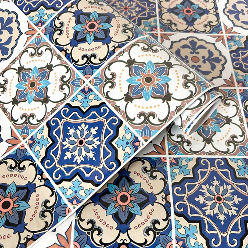 Self‑Adhesive Classic European Tile Kitchen Backsplash Sticker Waterproof High‑Temp Resistant Anti‑Oil Removable Wall Cover Film Qme 1 40cmX10m